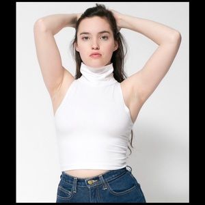 American apparel cropped turtleneck tank